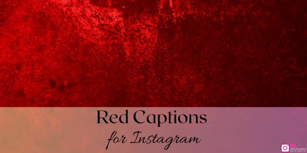 Red Captions for Instagram