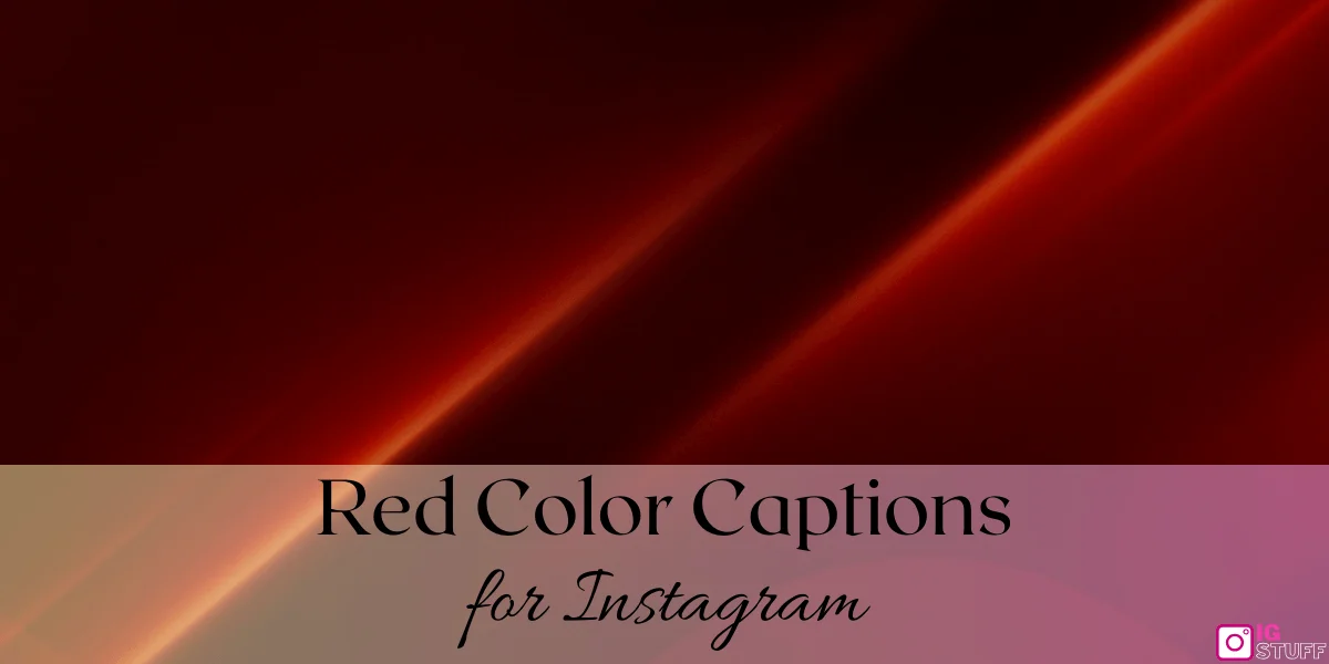 Red Captions for Instagram