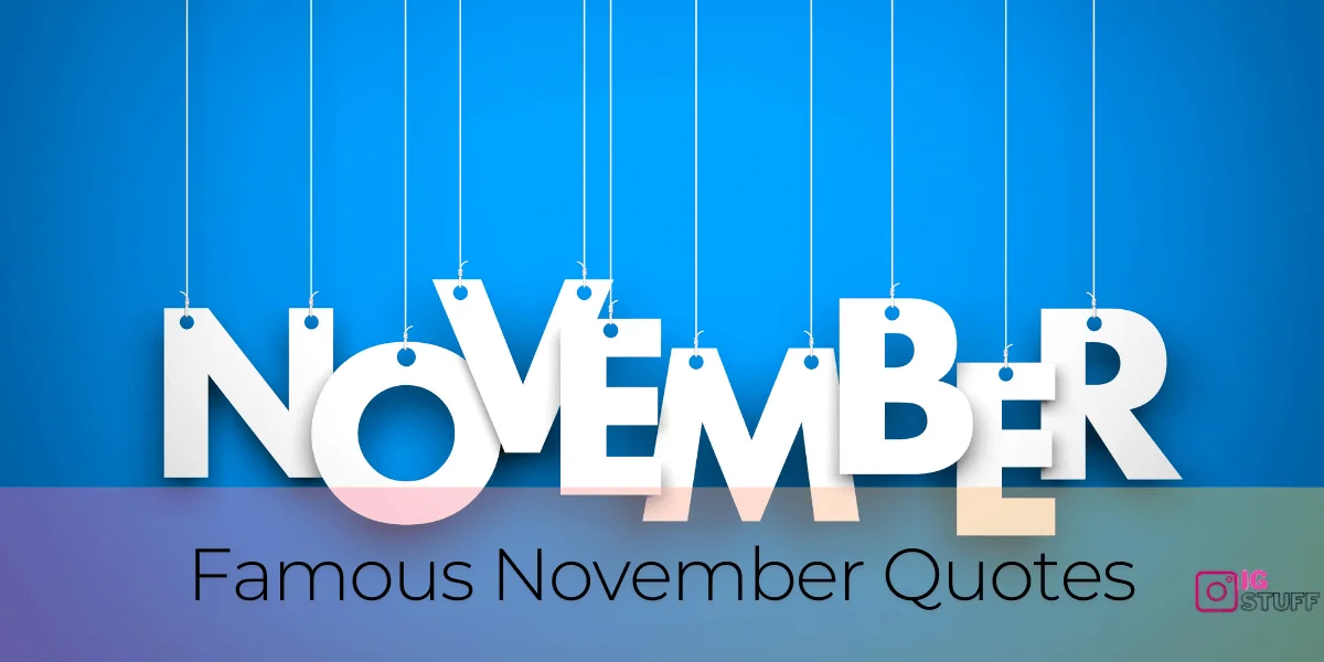 Hello November Quotes