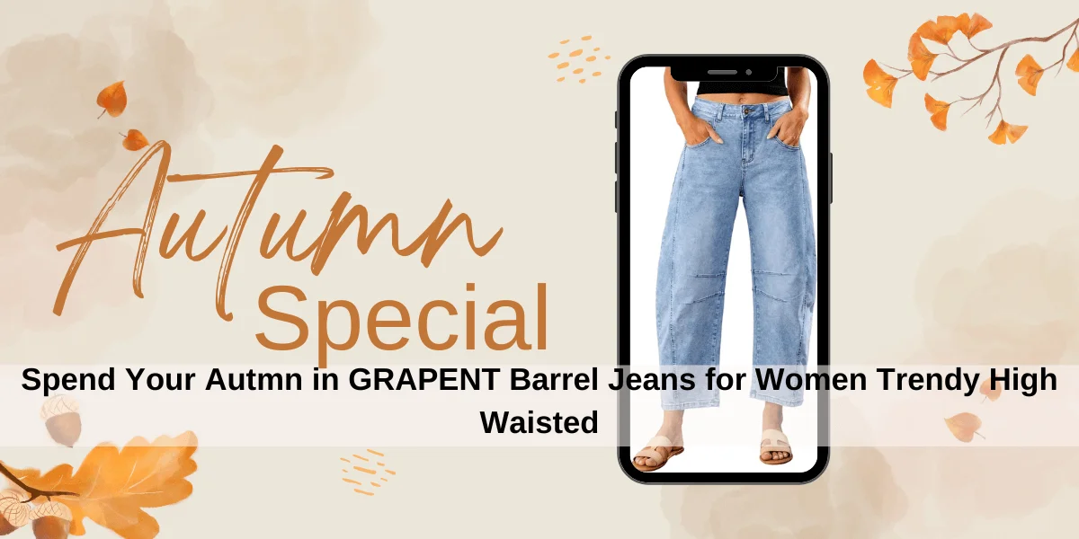 GRAPENT Barrel Jeans for Women Trendy High Waisted Wide Leg Baggy Cropped Relax Fit Stretch Denim Trouser Ankle Pants